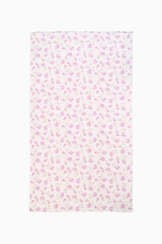 Fragrance Print Cotton Beach Towel - STERLING DUSK