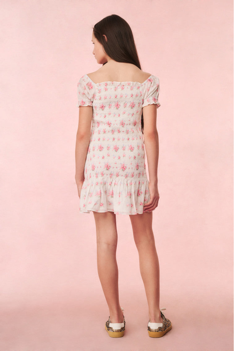 Girls Mosa Cotton Floral Dress