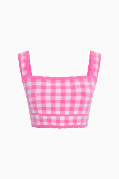 Jessyn Checkered Knit Tank
